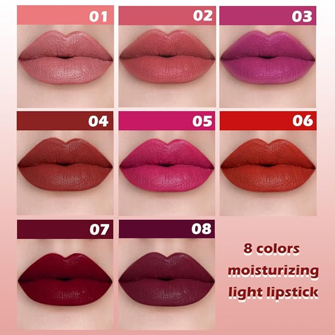 Matte Lipstick Crayon for Women, Peach Nude Lip Stick Pencil 24 Hour Long Lasting Waterproof, Non-Drying Hydrating Formula Lip Gloss Makeup, Vegan & Cruelty-Free, 02
