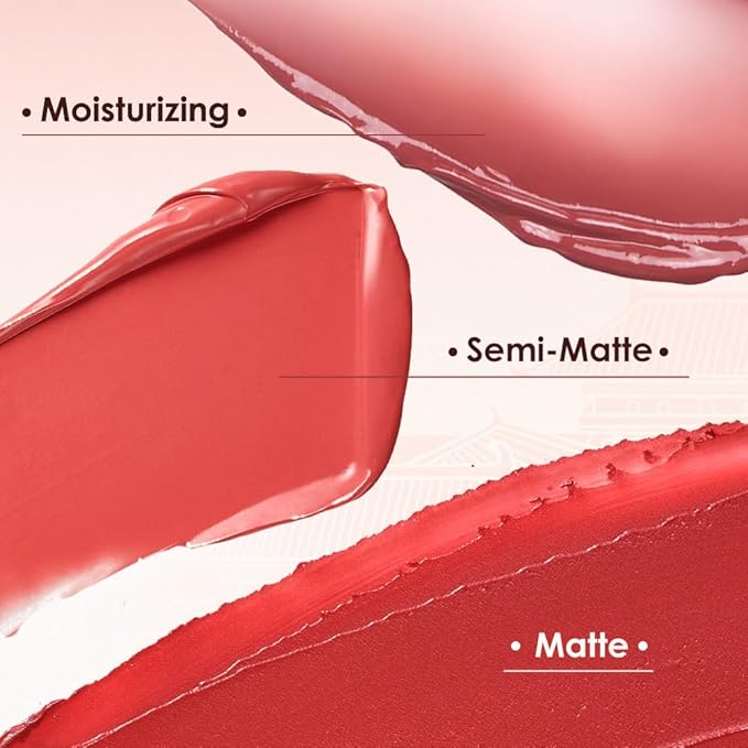 Catkin Rouge Matte Lipstick, Nude Waterproof Long Lasting Carving Satin Moisturizing Smooth Soft 0.13 Ounce-Chinese Style (CO137)