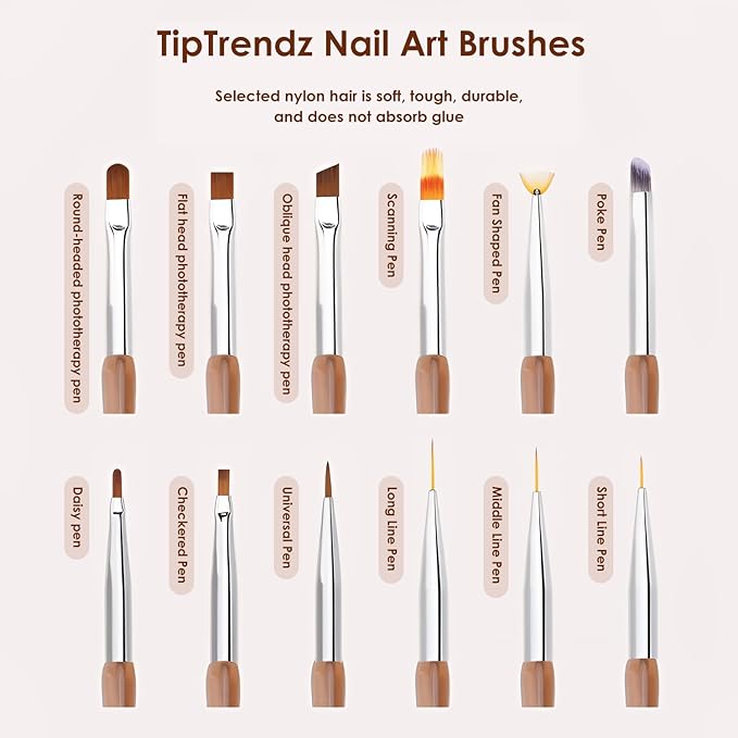 Nail Art Brushes Daisy Pen - Versatile Nail Drawing Pen for Petals, Leaves, Flowers, and Intricate Art Designs, 07