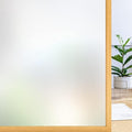 rabbitgoo Window Privacy Film, Frosted Glass Window Clings, Static Cling UV Heat Blocking Door Stickers for Home Bathroom, Removable Indoor Decal Coverings Day and Night, Pure, 17.5 x 78.7 Inches