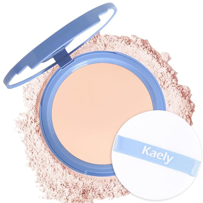 Oil Control Matte Perfection Face Powder Compact For Women, Matte Smooth Flawless Setting Powder Makeup, Polvo Compacto De Maquillaje, Waterproof Long Lasting, 0.35Oz (20 Ivory, 1)