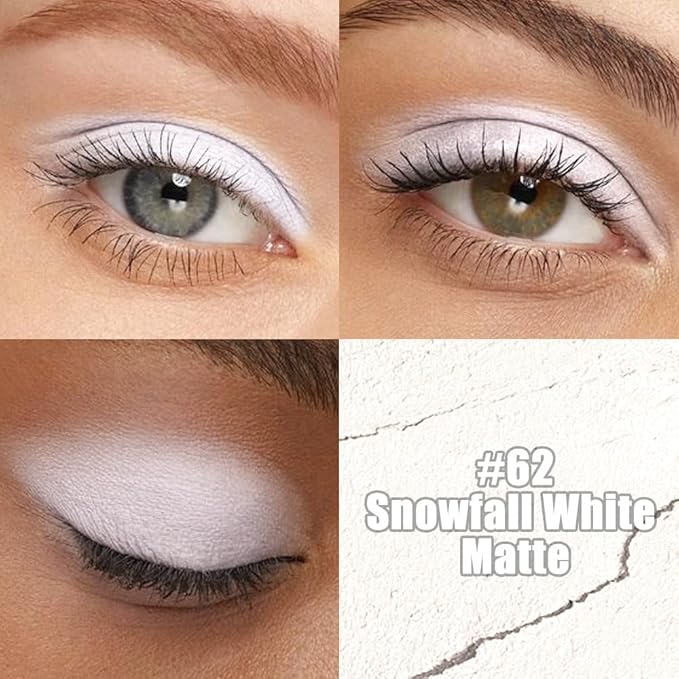 White Matte Cream Eye Shadow Stick Makeup for Women, White Matte Eyeliner Pencil Eyeshadow Brightener Stick for Eyes, Waterproof Eyeshadow Applicator Blendable sombras para ojos 62#