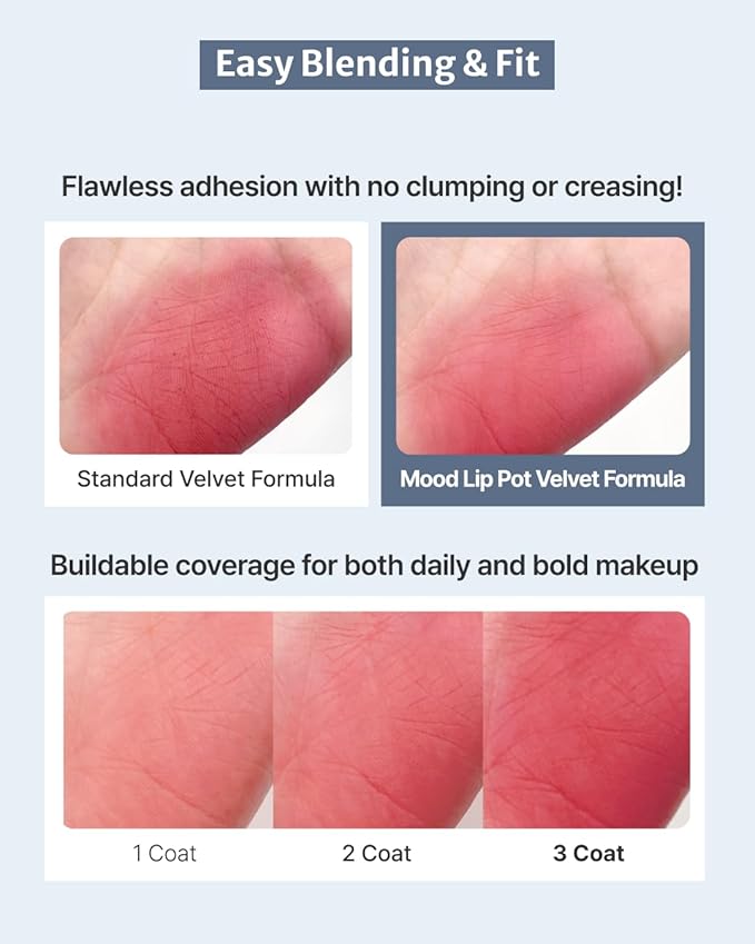 DEARMAY Pure Falling Mood Lip Pot No. 03 A Little Note 0.23 Oz. Vegan Lip Stain Lip & Cheek Multi-Use Tint With Hydrating Formula for Smooth Soft Blend Without Dryness or Fine Lines, Korean Makeup