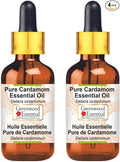 Greenwood Essential Pure Cardamom Essential Oil (Elettaria cardamomum) with Glass Dropper Steam Distilled (Pack of Two) 100ml X 2 (6.76 oz)
