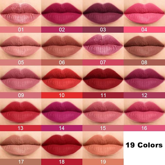 evpct 1Pcs Light Yellow Brown Matte Lipstick and Lip Crayon Liner Pencil for Women Lip Stain Long Lasting Waterproof labiales mate magicos 24 horas originales pintalabios permanente 24 horas 19
