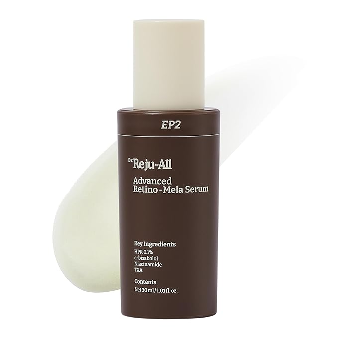 Dr. Reju-All Advanced Retino-Mela Serum – HPR Retinol Serum for Face – Anti-Aging, Pore Minimizer, Next-Gen Korean Skin care – Gentle & Beginner-Friendly – Niacinamide 10% & TXA 4% – 1 Fl Oz