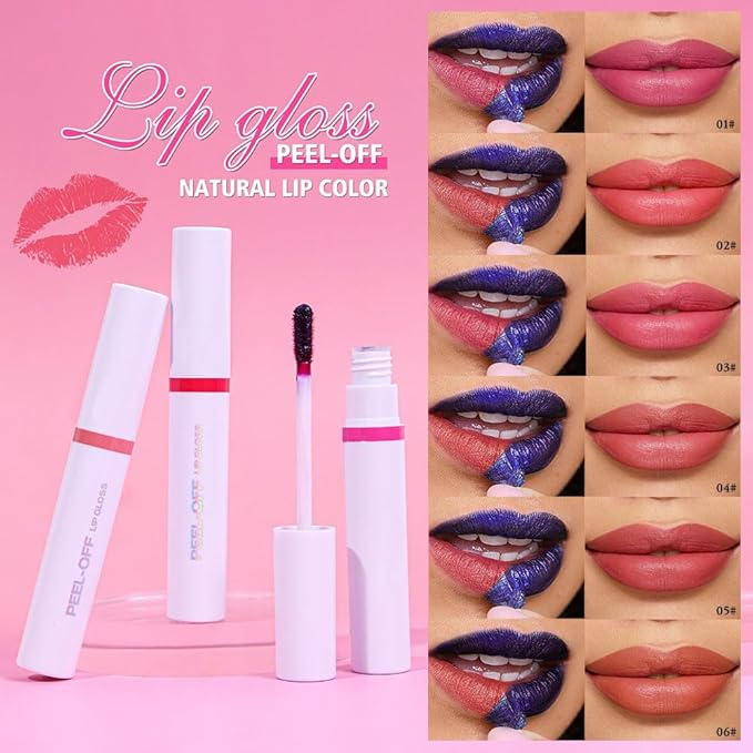 Peel off Lip Stain Masque - Lip Liner Peel Off Lip Stain Tattoo, All Day Peel-Off Lip Tint,Long Lasting Waterproof Transfer-proof Lip Mask Peel Off Lip Gloss,Stay Lip Makeup C01#
