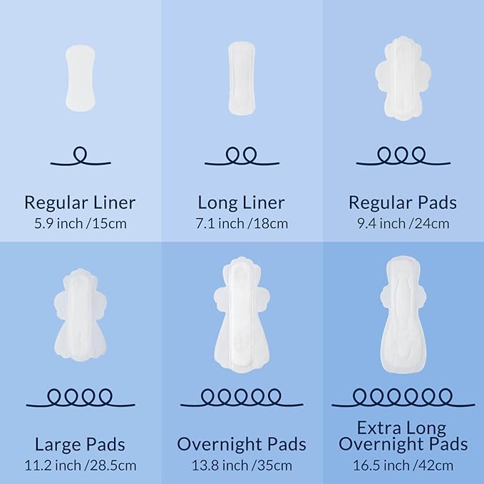 100% Organic Pads for Women, Organic Cotton Cover Pad - Regular Absorbency, Unscented, Ultra Thin Pads with Wings for Women (Regular, Size 3, 18 Count)