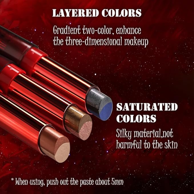 Shimmer Peach Orange Pale Gold Lipstick Long Lasting Metallic Lip Liner Shimmer for Women Makeup Double Colors Eyeshadow Stick Hydrating Highly Pigmented Coverage Non Stick Cup Lips makeup