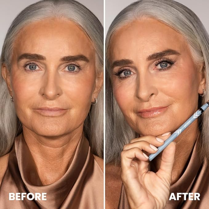 PRIME PROMETICS PrimeEyes Glide Eyeliner for Mature Women – Waterproof, Long-Stay and Mess-Proof – Gel Creme Texture, Discreet Sharpener and Effective Smudger (Mulberry)