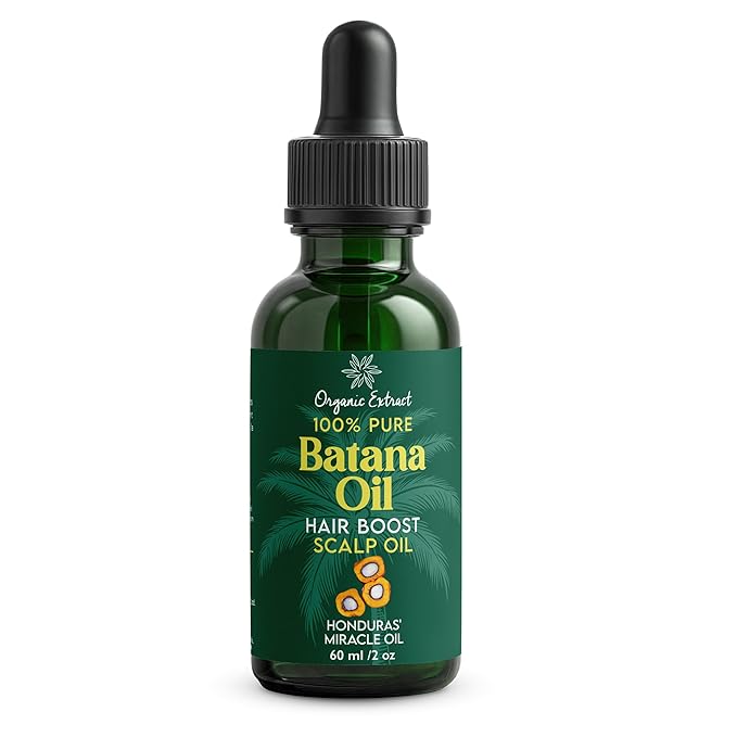 Batana Oil for Hair & Scalp – 2 fl oz / 60ml – Deep Hydration & Frizz Control – Pure & Natural Moisturizing – Lightweight, Nourishing Oil for All Hair Types – For Men & Women