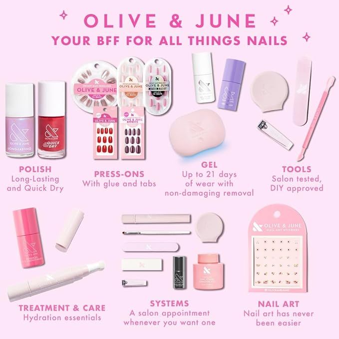 Olive & June Long Lasting Nail Polish | Gel-Like Finish No Lamp Needed | Lasts up to 10 days | Salon-Quality Color at Home | Vegan Cruelty-Free Chip-Resistant Shine |Maine Character Energy Lobster Red