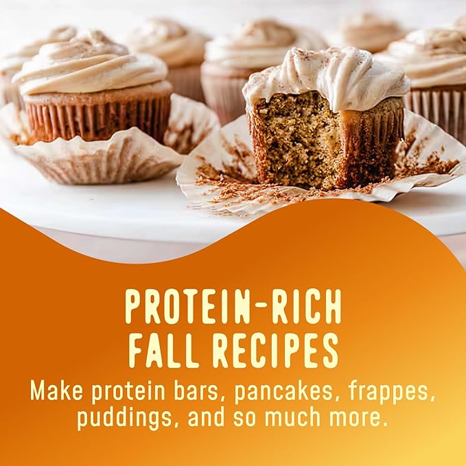 FlavCity Grass Fed Whey Protein Powder - Pumpkin Spice Latte - 25g Protein & 57mg of Caffeine - Made with Real Pumpkin & Organic Coconut Milk - Gluten Free & No Added Sugars (20 Servings)