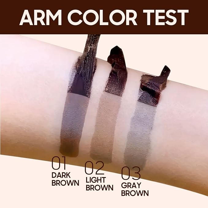 Eyebrow Gel - Eyebrow Pencils for Women, Longwearing Waterproof Volumizing Buildable, Locks Brow Hairs in Place for Fuller & Defined Looking Brows (Dark Brown)