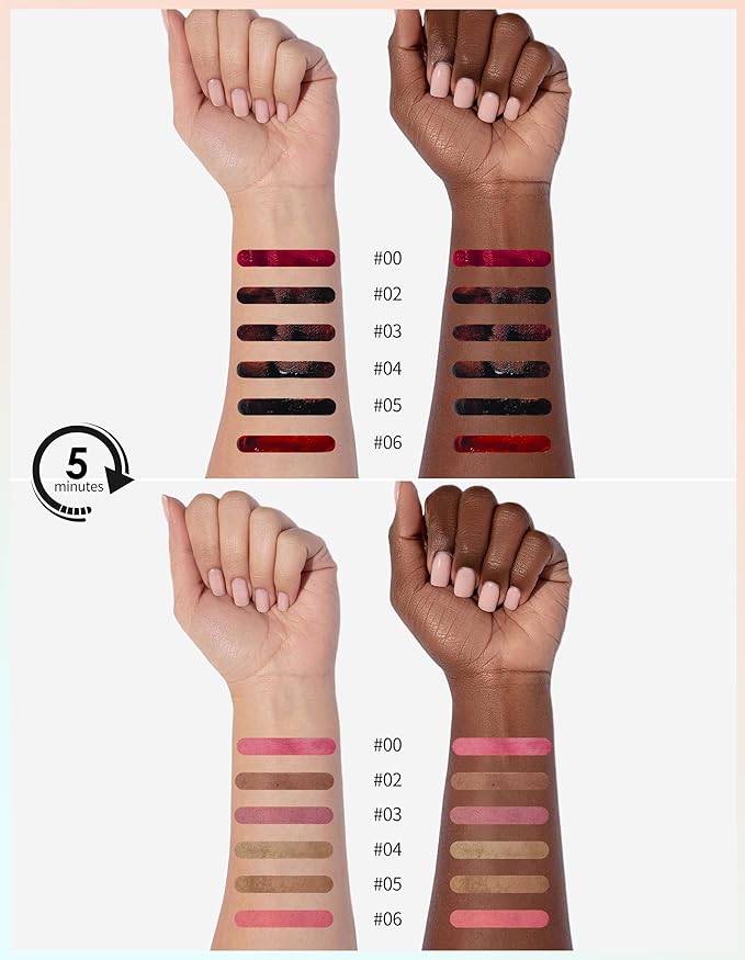 Erinde Peel Off Lip Liner Stain, Long Lasting Tattoo Lip Liner with Tweezer, Matte Finish Peel Off Lip Stain, Waterproof Transfer Proof Lip Stain Peel Off, Non-Stick Cup Nude Lipstain Lipliner, 03
