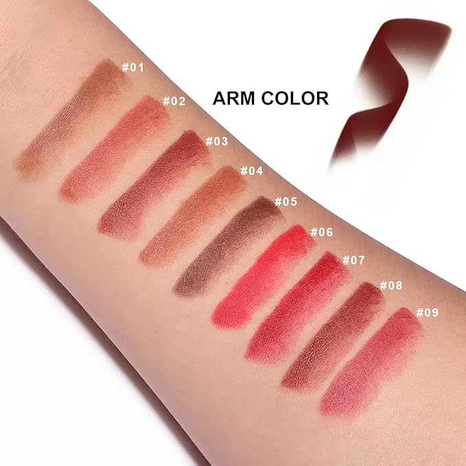 2-in-1 Gradient Brown Lip Liner & Lipstick, Dark Brown Waterproof Long Lasting Matte Lip Liner Pencil, Makeup Smudge proof lip liner with Cone Tip (01#-Warm Brown)