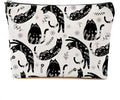 Botanical Cat Makeup Bag Cat Gifts Cosmetic Bag Cat Lover Gifts for Women Girls Friends Wife Cat Themed Gifts Cat Stuff Travel Organizer Zipper Pouch Graduation Birthday Friendship Gifts