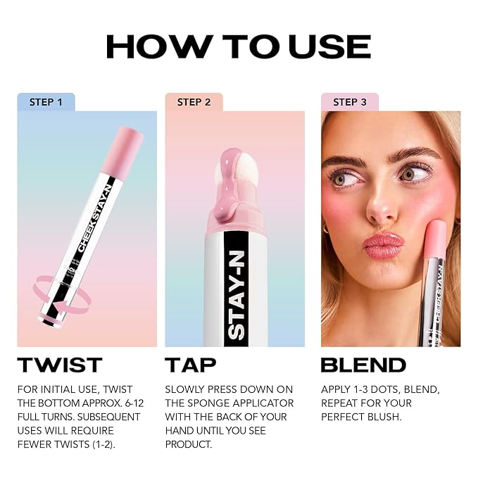 Sacheu Cheek STAY-N Liquid Blush for Cheeks — High Pigment, Buildable, Lightweight Cream Blush for Dewy & Radiant Flushed Cheeks — Long-lasting & Cruelty Free, Sugar & Spice Duo