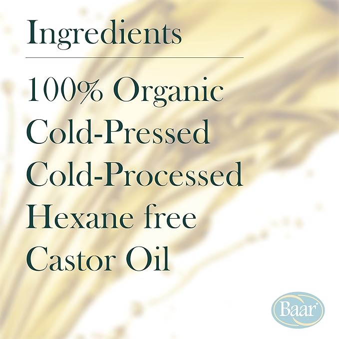 Baar Palma Christos Organic Castor Oil Products, Cold-Pressed, Hexane-Free, USDA Certified, for Skin, Hair, Massage & Castor Oil Packs, 32 oz