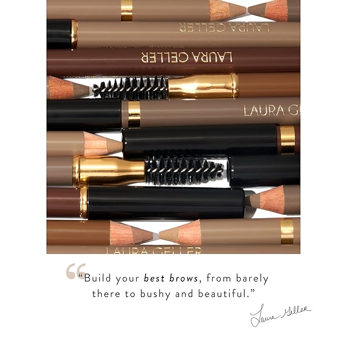 LAURA GELLER NEW YORK Bravo Brows Soft Pencil + Brush, Dark Brown