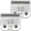 Detachable Pet Dog Clipper Blades UltraEdge Compatible with Oster A5,Wahl KM10 Series Clippers (10# 1.5mm- 2 Pack)