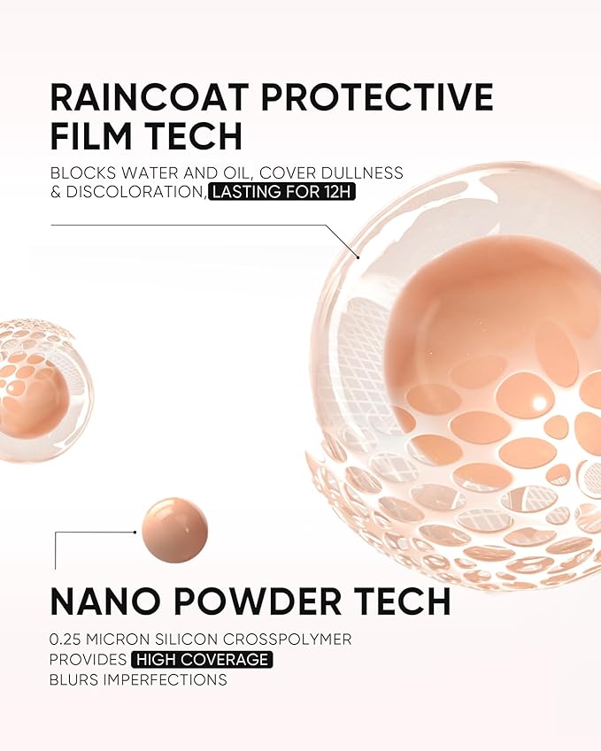 Full Coverage Cushion Foundation, Weightless, Skin Fit, Satin Glow Finish, Oil-Control Waterproof Foundation, Sweatproof Flawless BB Cream CC Korean Makeup,Tattoo Cover Up, Buildable(#28N Oat)