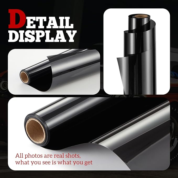 Vepagoo 20% VLT Ceramic Car Window Tint Film (20" x 25FT) - Heat & Glare Reduction, Blocks UV & IR Rays, Scratch Resistant, Privacy Car Window Tint Fit for Sedan SUV