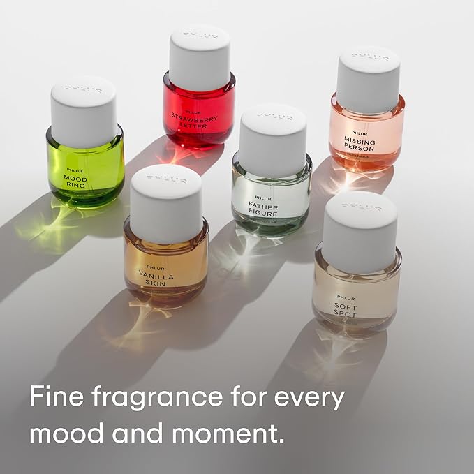 PHLUR Soft Spot Eau de Parfum - Full Size Perfume Fragrance - Floral Amber Musk Perfume with Bergamot, Mandarin, Jasmine, Sandalwood & Vanilla (50mL)