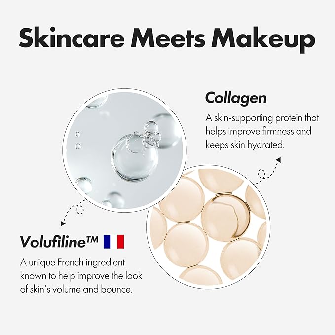 Blanc Cover Cream Stick V White - Korean Color-Changing Foundation Stick with Volufiline - Medium to Full Coverage Dewy Finish Base Makeup - Dual-Ended with Detachable Brush (202 Natural)