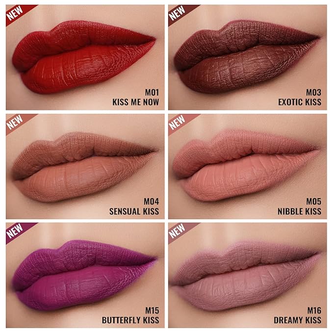 Oulac Matte Liquid Pink Lipstick for Women, Pink Nude Long Lasting Lipstick, Waterproof Lip Stain, No Transfer, Creamy High Pigmented Formula with Vitamin E, Vegan & Cruelty-Free M16