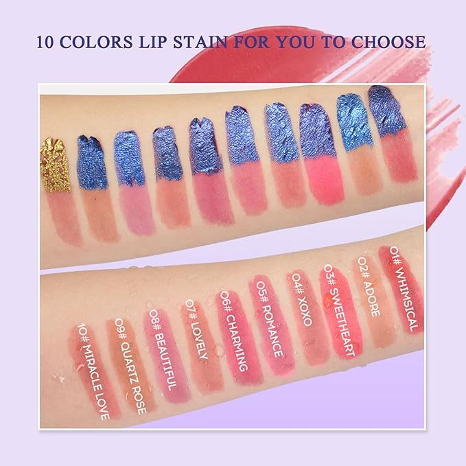 2025 New Peel Off Lip Stain Lip Tint, Matte Natural Mist Lip Tinted, Waterproof Long-Lasting Tear-off Lip Gloss, All-Day Vibrant Kiss-Proof Lip Stain,Smudge & Transfer Proof Lip Stains Masque (02#)