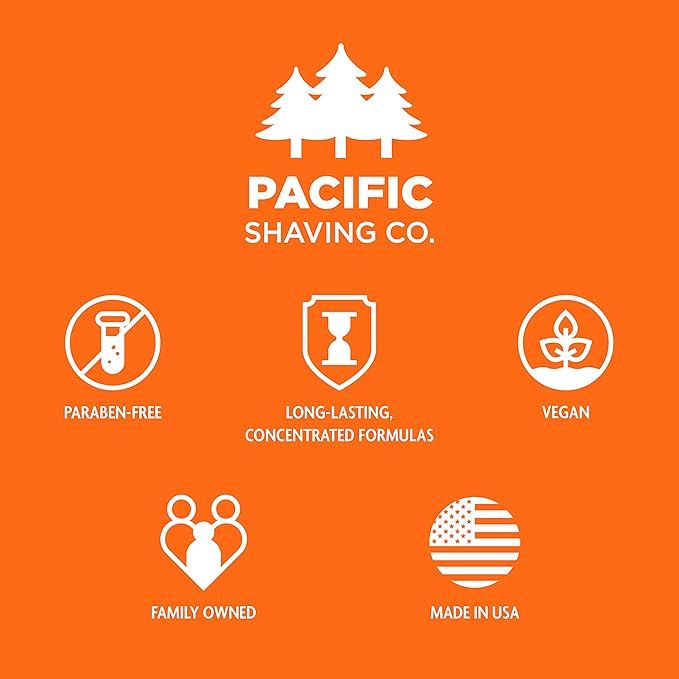 Pacific Shaving Company Clean Shaving Cream - Shea Butter + Vitamin E Shave Cream for Hydrated Sensitive Skin - Clean Formula for a Smooth, Anti-Redness + Irritation-Free Shave Cream (7 Oz)