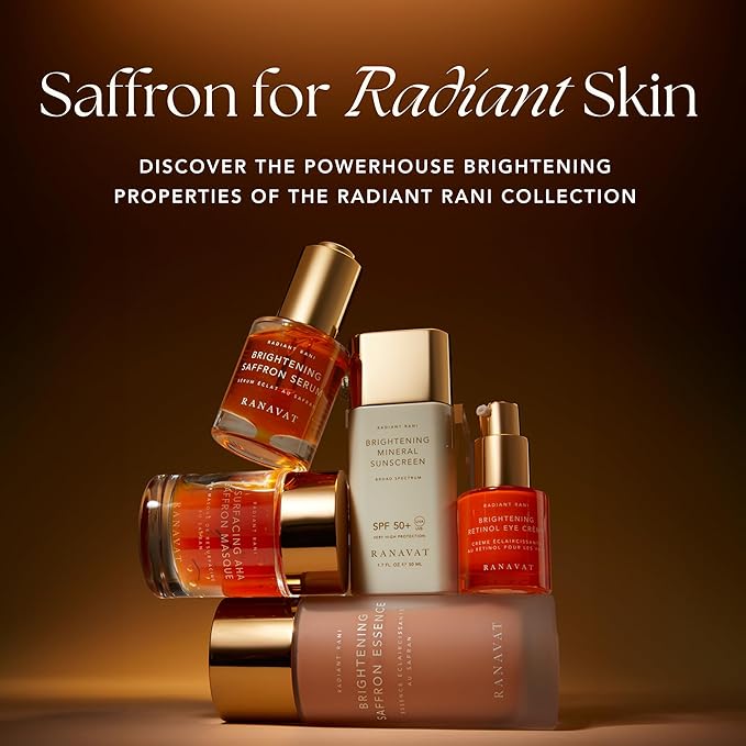 Brightening Saffron Serum - Discoloration Correcting Face Serum, Dark Spot Corrector, Vitamin C Alternative & Hyperpigmentation Treatment - Leaves Skin with a Healthy Glow (1 oz)
