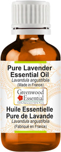 Greenwood Essential Lavender Essential Oil (Lavandula angustifolia) Pure | Non-Sticky | Non-Greasy | Lightweight | Men & Women | All Skin Types | Steam Distilled 50ml (1.69 oz)