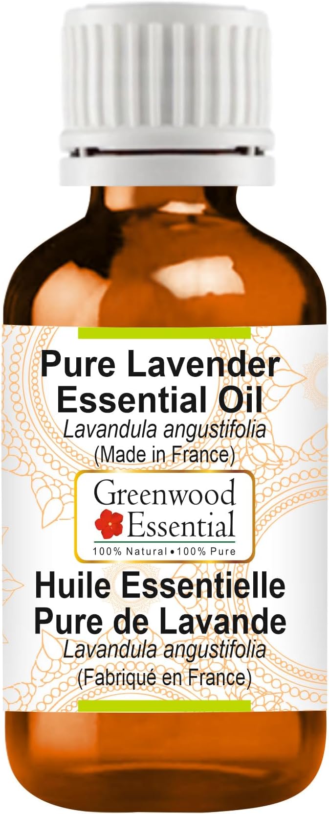Greenwood Essential Pure Lavender Essential Oil (Lavandula angustifolia) (Made in France) Steam Distilled 100ml (3.38 oz)