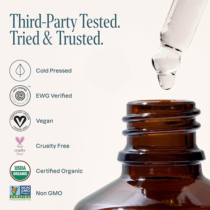 Cliganic Organic Castor Oil, 100% Pure (2oz Glass Bottle with Eyelash Kit) - For Eyelashes, Eyebrows, Hair & Skin (Packaging May Vary) (Pack of 2)
