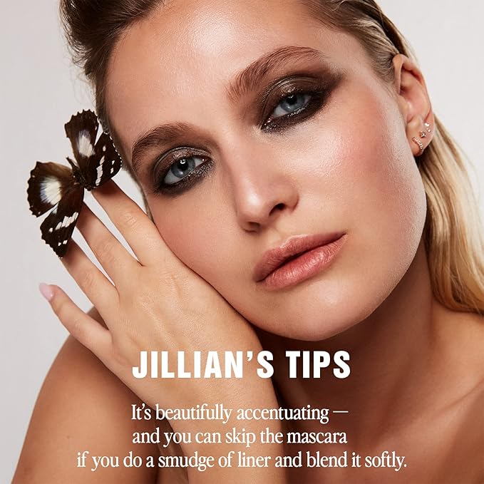 Jillian Dempsey Khol Eyeliner: Clean, Waterproof Eyeliner Pencil with Built-In Smudger for Effortless Blending – Rich Pigment, Cruelty-Free, FTA White