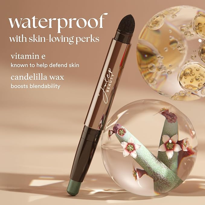 Julep Eyeshadow 101 Cream-to-Powder Waterproof Shadow Stick – Cantaloupe Matte – Long-Lasting, Crease-Proof, Warm Light Orange Matte Cream Eyeshadow with Built-in Smudger