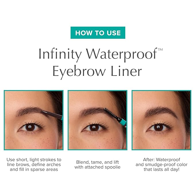 Thrive Causemetics Infinity Waterproof Eyebrow Pencil, Retractable Brow Pencil with Hyaluronic Acid & Shea Butter, Dual Ended Eyebrow Brush Spoolie, Fine Tip, Vegan & Cruelty Free, Merida (Auburn)