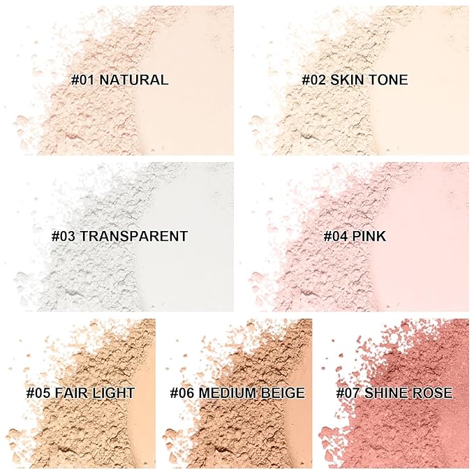 Mineral Setting Powder, SPF 35, Sunscreen Fair Face Loose Blurring FinishingPowder, Sheer Coverage, Weightless and Oil Control, Extend Base Makeup(#02 Fair Setting Makeup)