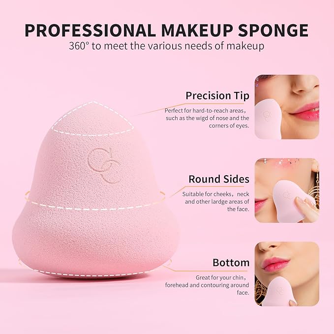 Docolor Makeup Brushes 16Pcs Makeup Brush Set with Makeup Bag Makeup Sponge & Brush Cleaning Pad Professional Face Powder Kabuki Foundation EyeShadow Concealers Brush Kit Gift Box Fantasy Series Ⅲ