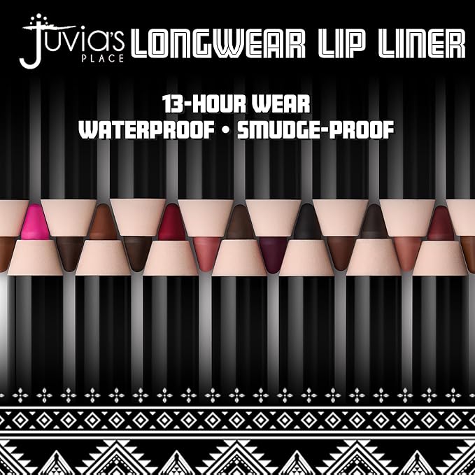 Juvia's Place Long Wear Lip Pencil – Kola – Waterproof & Kiss-proof, Long Lasting Lip Liner, Smooth Makeup Application - Soft Matte Finish Base for Lipstick - 13 Hours of Wear for Everyday Use