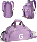 10 Year Old Girl Birthday Gifts, Initial Gym Bags with Shoe Compartment, Dance Bag for Girls, Monogram Kid Overnight Bags, Travel Duffle Tote-Perfect for Ballet Sport Gymnastics (Letter G)
