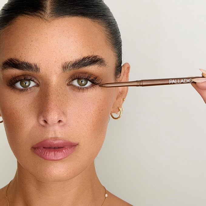 Palladio Retractable Waterproof Eyeliner, Richly Pigmented Color and Creamy, Slip Twist Up Pencil Eye Liner, Smudge Proof Long Lasting Application, All Day Wear, No Sharpener Required, Exotic Plum