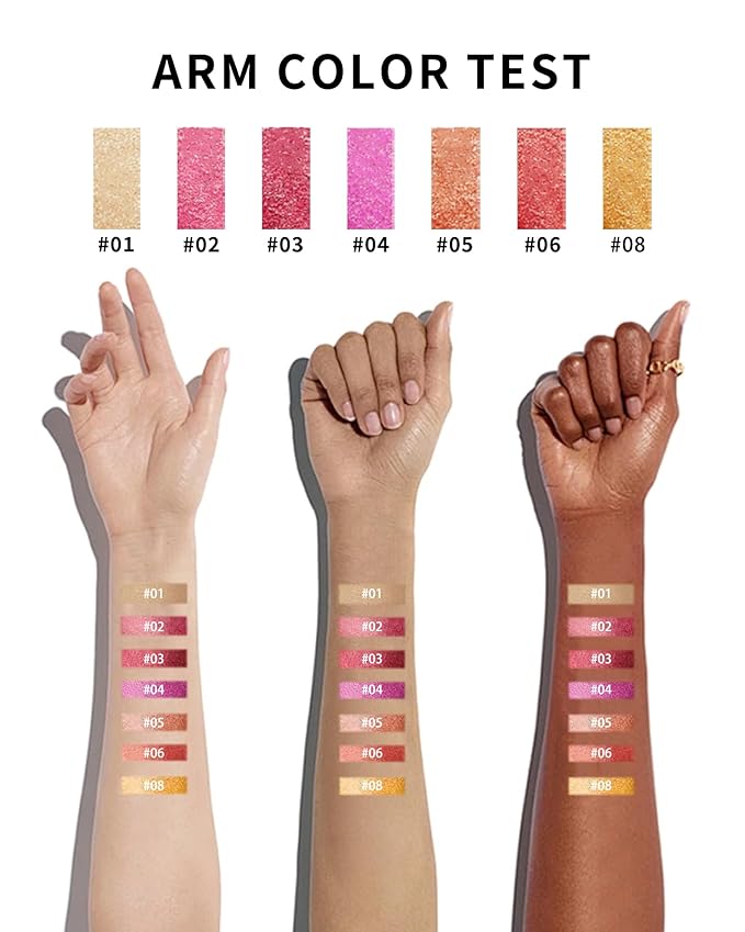 Glitter Metallic Shimmer Coral Pink Lipstick Long Lasting,Diamond High Pigmented Red Metallic Matte Liquid Lipstick Non-Stick Lip Gloss,Transferproof Lip Color Lip Stick Makeup for Women-02