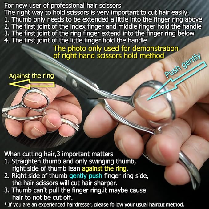 5.5 Inch Hair Cutting Scissors Barber Hair Shears Professional Haircut Scissors Hair Cut 440c Hairdresser Barber Shears KINSARO for Hairdresser Barbershop or Home Use