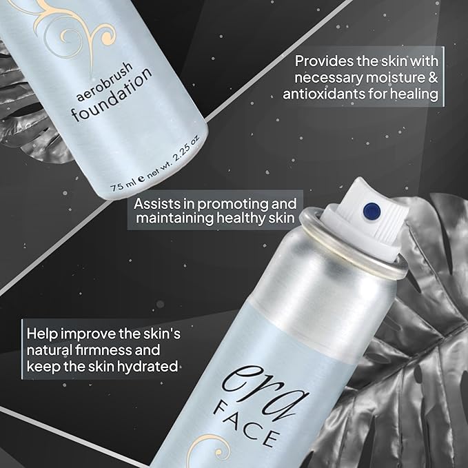 ERA Face spray makeup (Y3 Butterscotch, 2.25 oz) - airbrush foundation, everyday, buildable, professional spray on cosmetics by Era Beauty