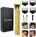 Professional Hair Clippers for Men Electric Haircut Kit Hair Trimmer Grooming Waterproof Rechargeable Close Cutting T Blade Trimmer USB Rechargeable Clippers for Hair Cutting with Guide Combs
