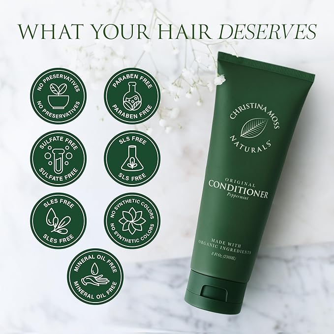 Christina Moss Naturals Conditioner Organic and Natural Ingredients, No Silicones, No Parabens