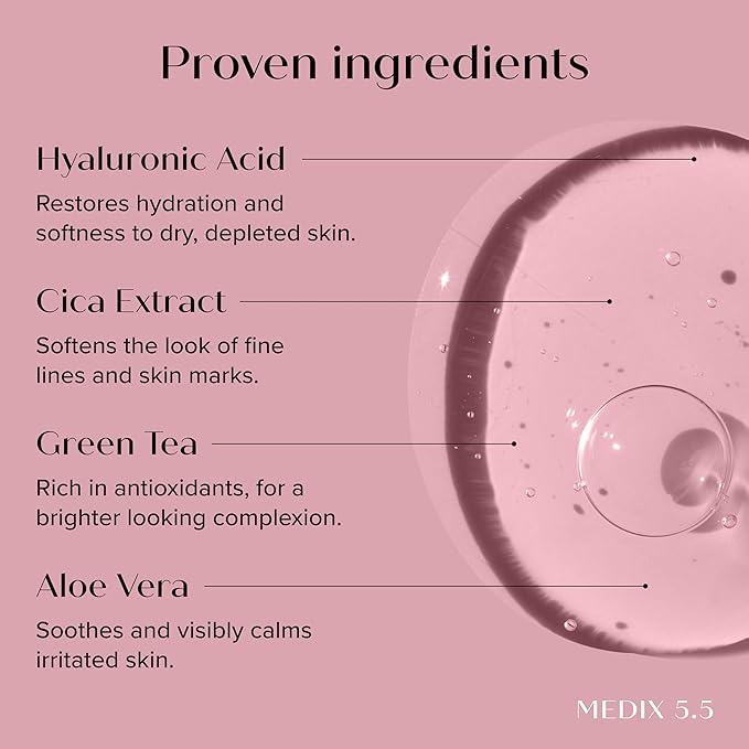 Medix 5.5 Hyaluronic Acid Body Cream Moisturizer Lotion + 3% Concentrated Hyaluronic Acid Body Serum & Body Booster | 2PC Hydrating Skin Care Set